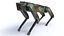 Robot cane militare low poly truccato