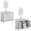 Lavabo à poser Talyn 48 en acajou bleu sarcelle