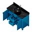 Lavabo à poser Talyn 48 en acajou bleu sarcelle
