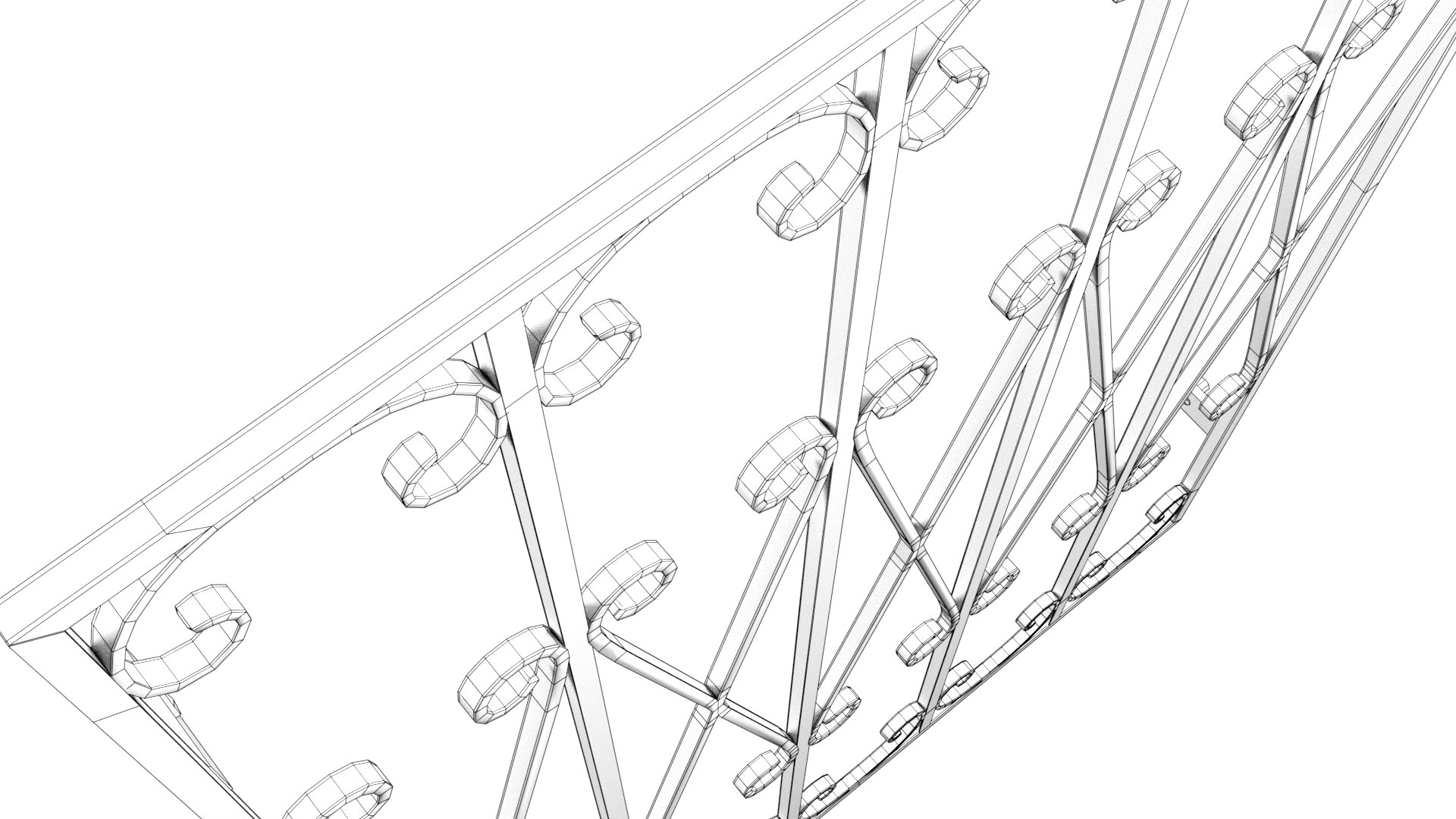 Window Railing Model - TurboSquid 1637161