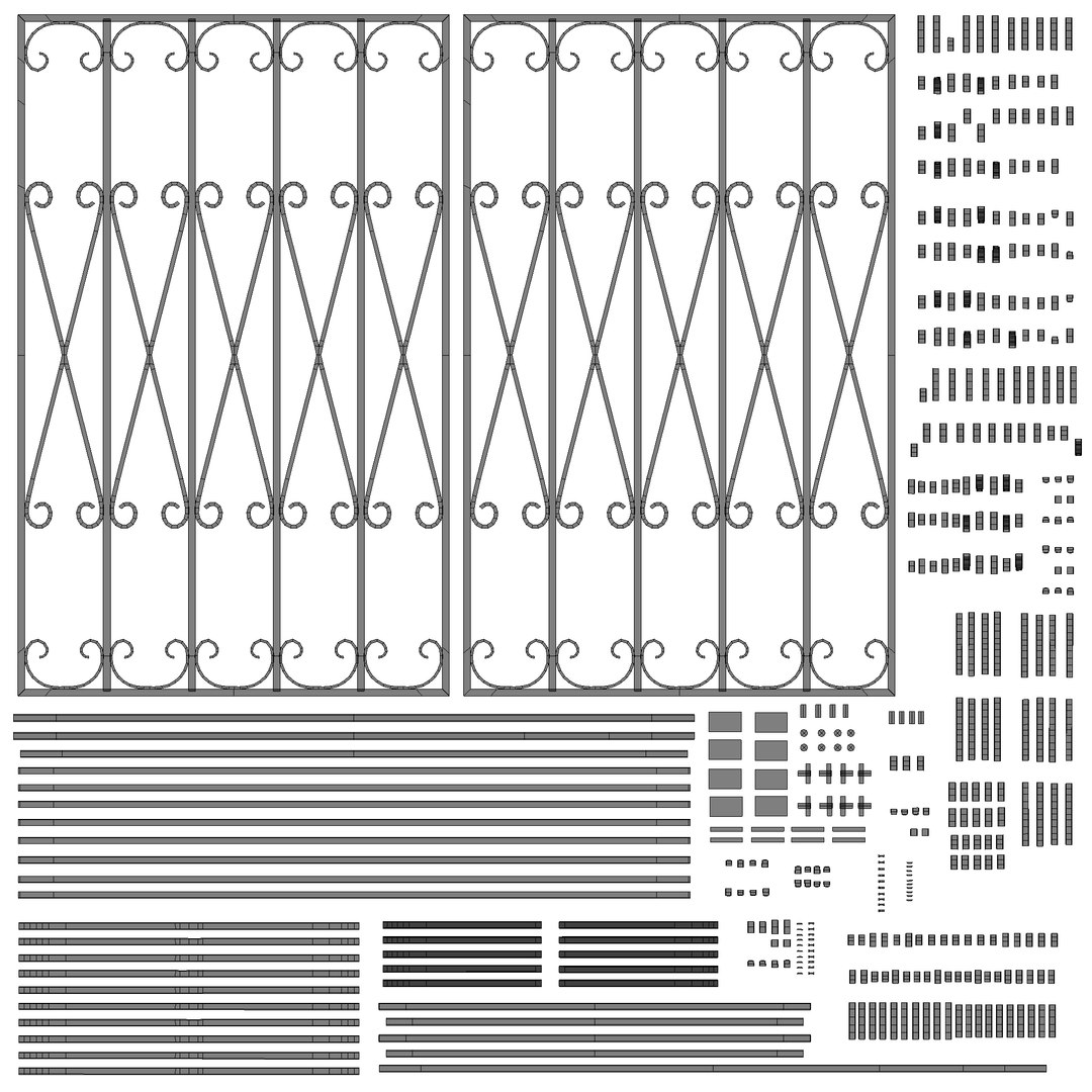 Window Railing Model - TurboSquid 1637161