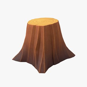 Cartoon Stump 03 3D model