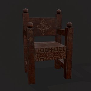 High End Small Elegant Chair 3D model