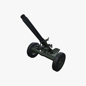 3D Asset - Army - MO 120RT 61 Mortar - 3D MODEL Low-poly