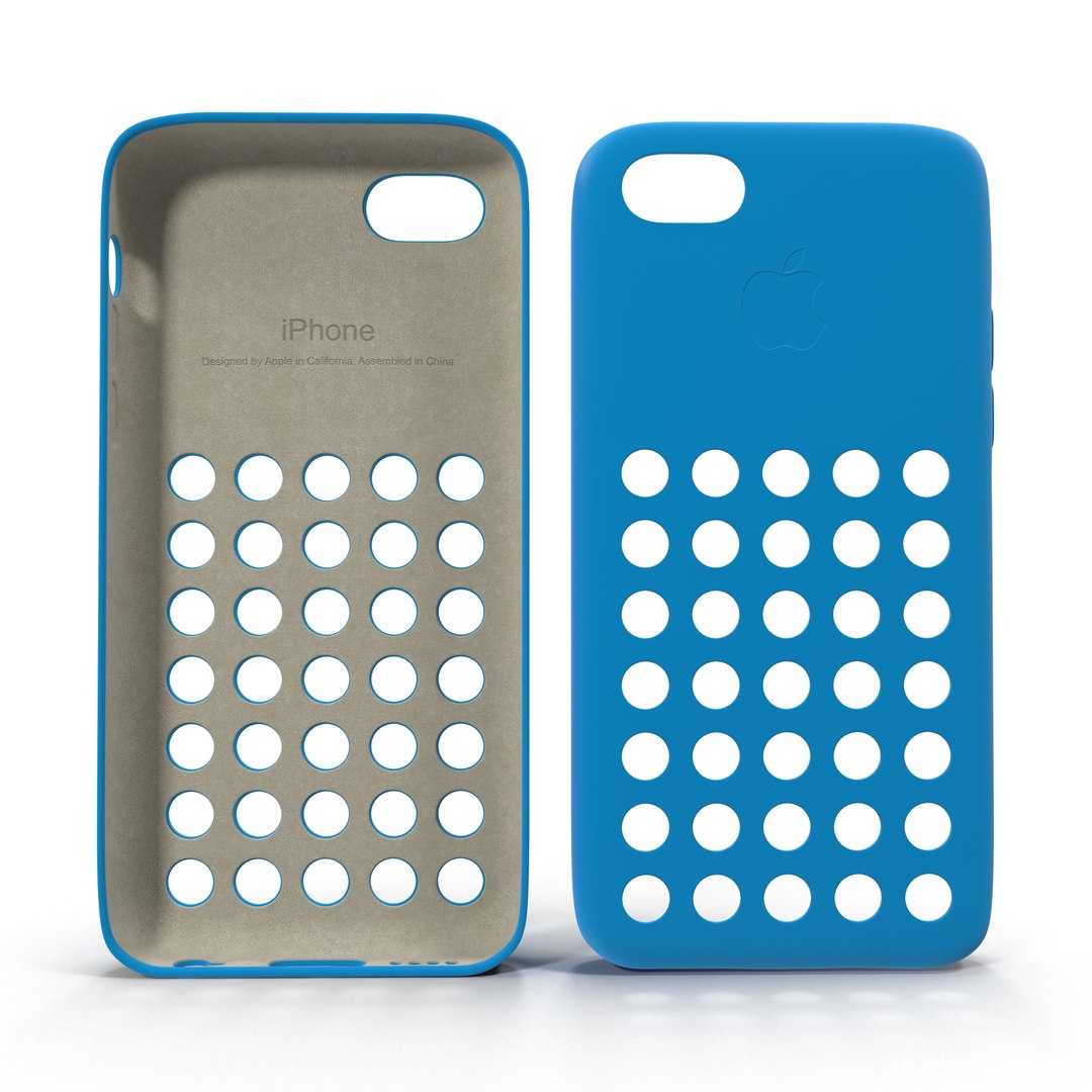 iPhone 5c Case Blue 3D Model 3D model preview