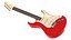 Detaillierte rote E-Gitarre