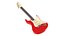 Detaillierte rote E-Gitarre