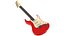 Detaillierte rote E-Gitarre