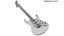 Detaillierte rote E-Gitarre
