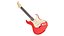 Detaillierte rote E-Gitarre