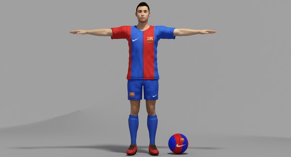 3d realistical football player fabian model