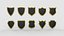 shield icons 3D model