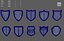 shield icons 3D model