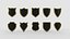 shield icons 3D model