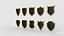 shield icons 3D model