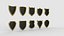 shield icons 3D model