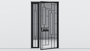 3D Aluminium door 291 model