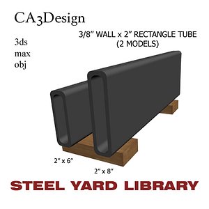 3/8 Wall x2 Rect Tube