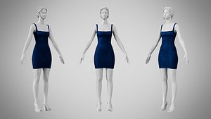 Dress 52 Indigo Velvet