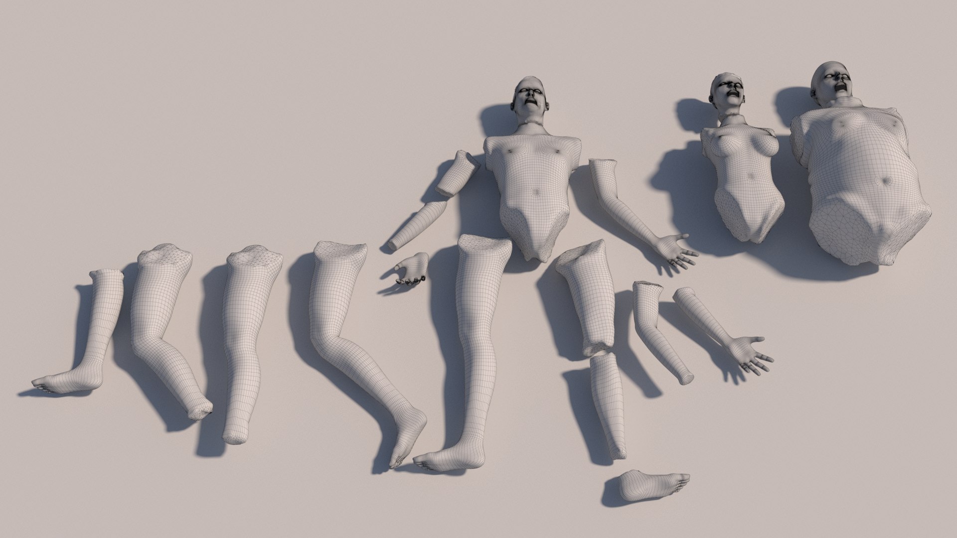 3D Body Parts With Textures - TurboSquid 2098942