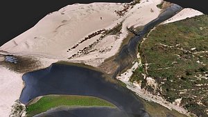 river beach sand terrain patch pt7 PBR photogrammetry 3D model