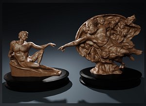 Low Poly Creation of Adam Statue