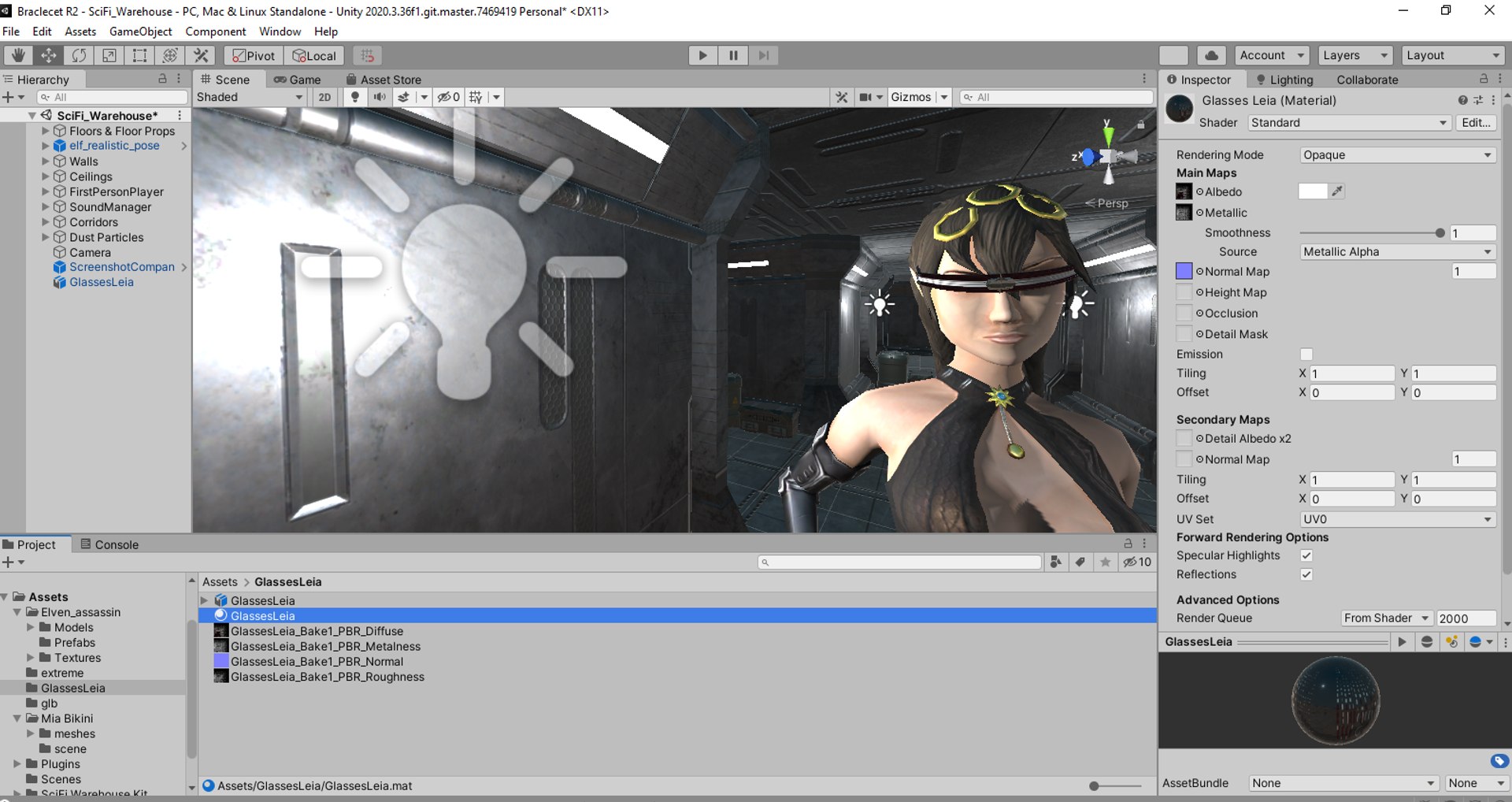3D Low Poly Sci-Fi-Glasses Leia - TurboSquid 1951805