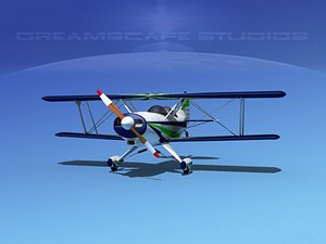 Acro Sport II Biplane V04 3D Model $109 - .unknown .dwg .dxf .lwo .max .obj  .stl .3ds - Free3D