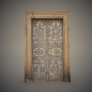 Ornate metal door