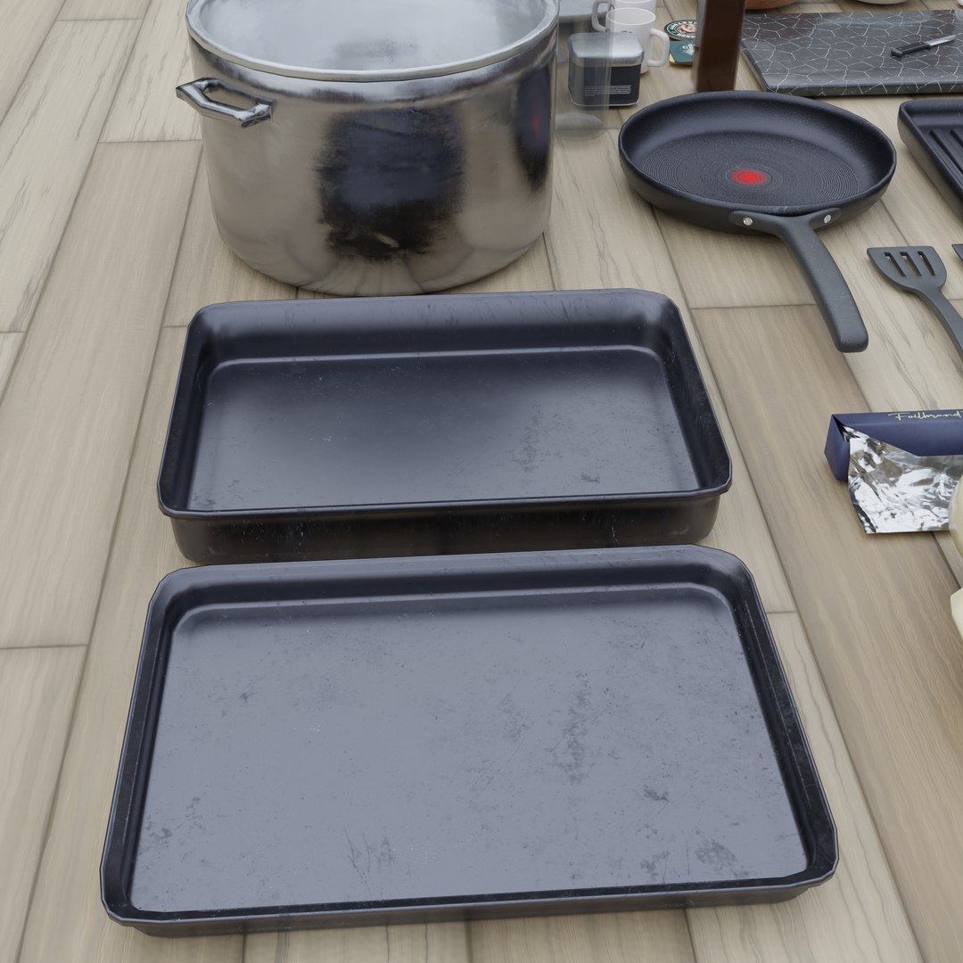 62 Kitchen Props Pack Low Poly Realistic Models With 2K Textures 3D ...
