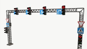 Traffic light with frame support