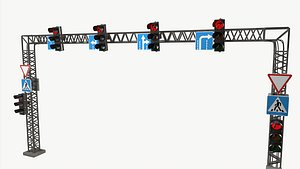 Traffic light with frame support