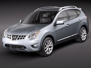 nissan rogue 2011 suv 3d model