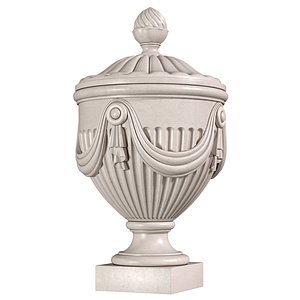 3D model Classical vase for decorating the facade Classic outdoor vase