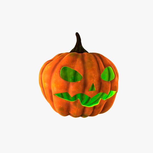 Stylized hand-painted Pumpkin 3D model