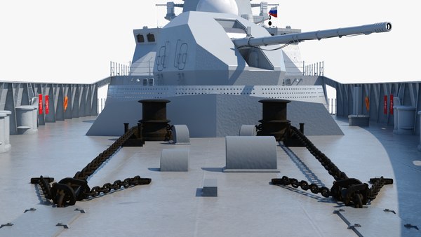 3D модель Фрегат "Адмирал Горшков" Проект 22350 Rigged - TurboSquid 1443792