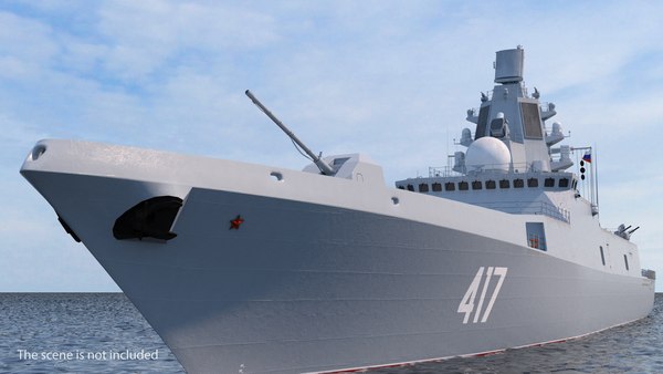 3D модель Фрегат "Адмирал Горшков" Проект 22350 Rigged - TurboSquid 1443792