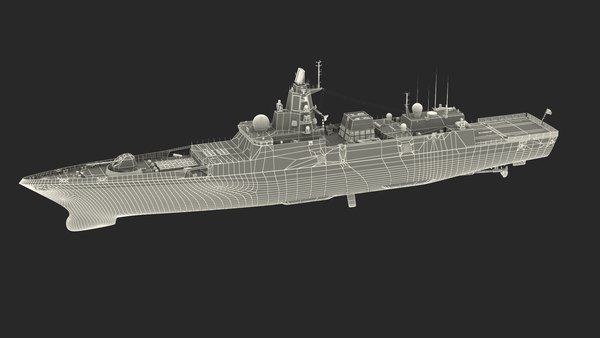 3D модель Фрегат "Адмирал Горшков" Проект 22350 Rigged - TurboSquid 1443792