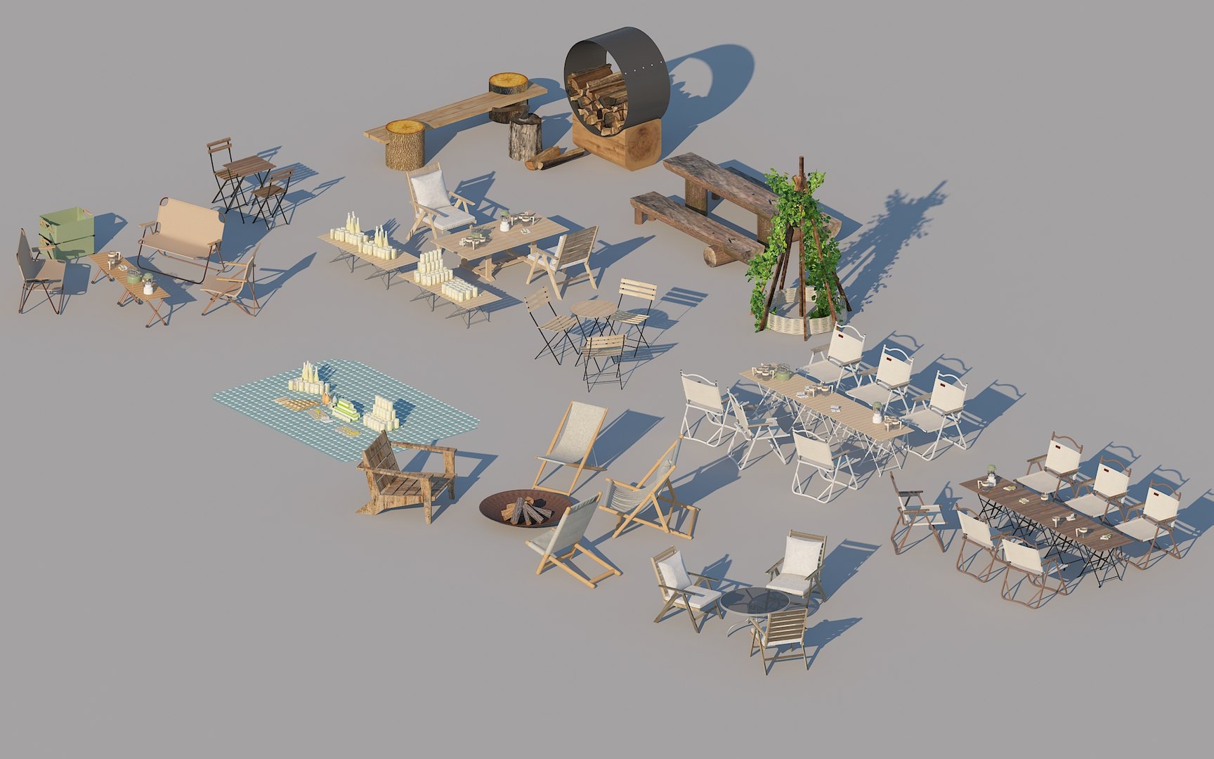 Modern outdoor camping facilities Sun chair Camping chair combination Mat 3D model https://p.turbosquid.com/ts-thumb/BZ/E6VzYd/yG/modernoutdoorcampingfacilities_sunchair_campingchaircombination_mata02/jpg/1650211222/1920x1080/fit_q87/f74a7d8904666be06a86cbae259b995bae646cad/modernoutdoorcampingfacilities_sunchair_campingchaircombination_mata02.jpg