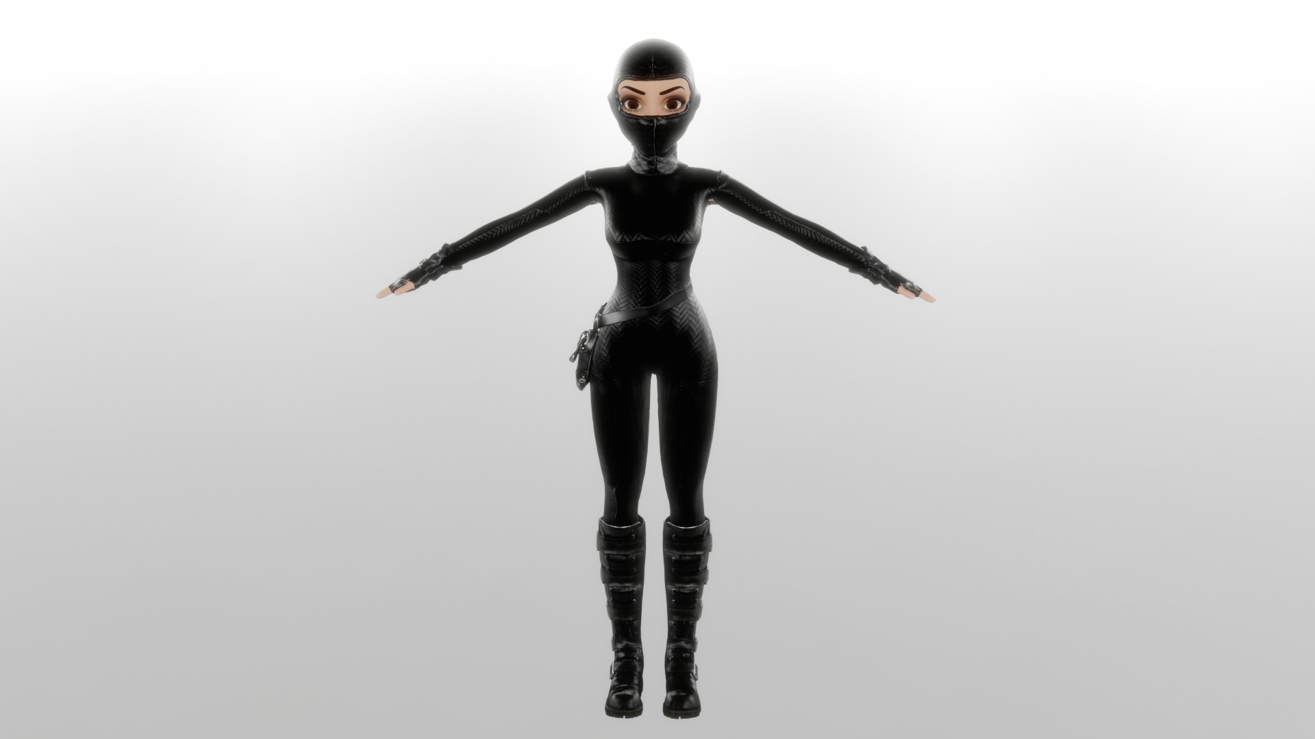 3D Cartoon Rigged Bad Girl Thief Character 3D Model - TurboSquid 2236950