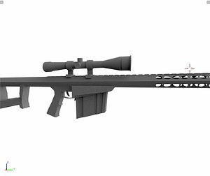 sniper rifle barretm82a1 3d 3ds