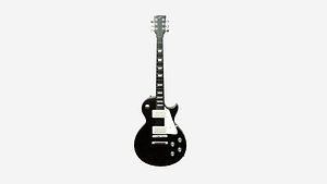 3D Electric Guitar C05 Full Black - Music Instrument Design model
