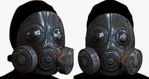 3D 3D Gas mask respirator scifi futuristic model