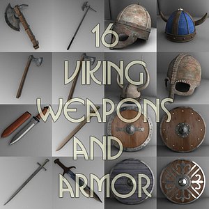 3d medieval weapon armor shields