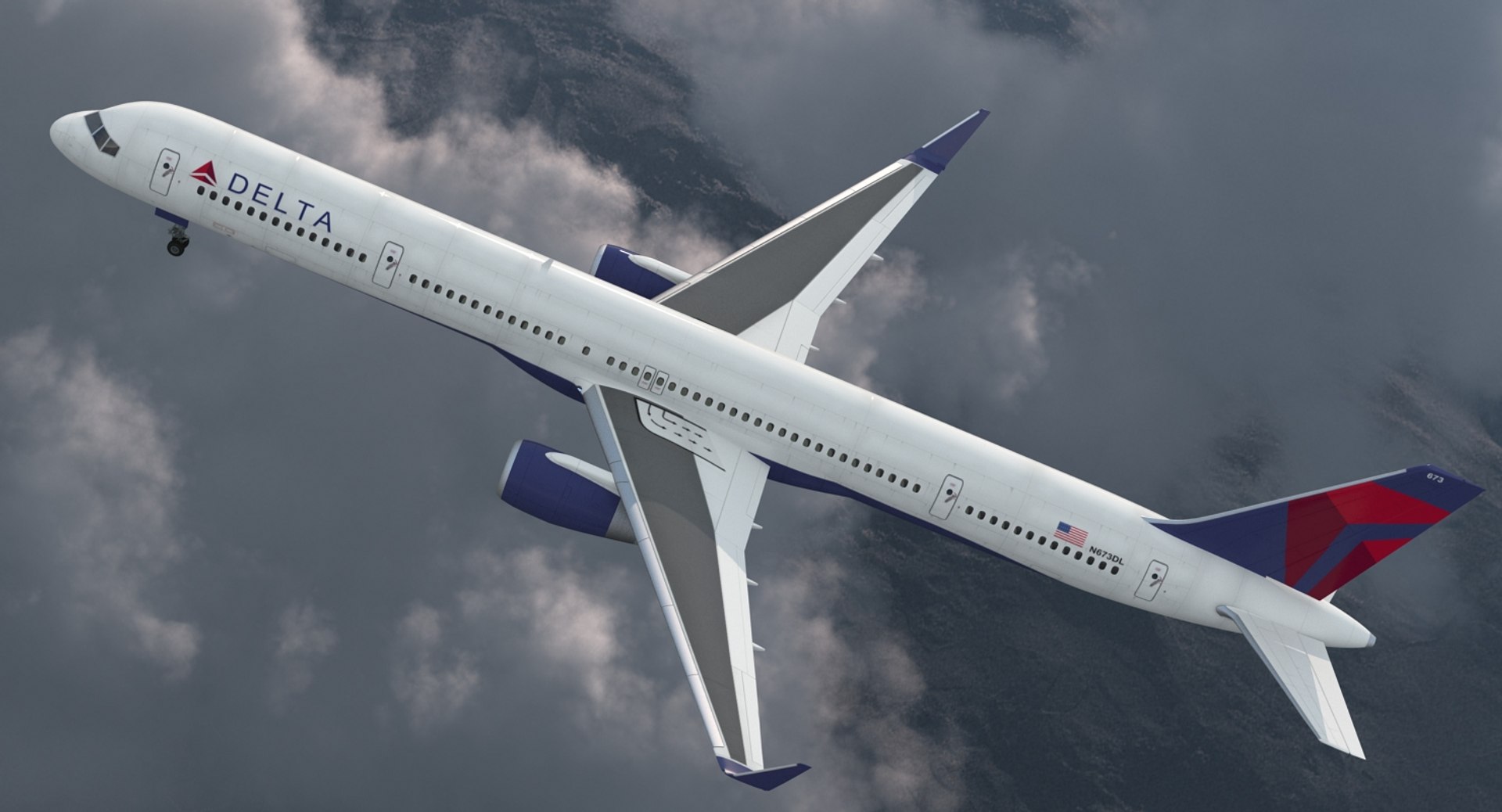 Boeing 757-300 delta cabin 3D model - TurboSquid 1255405