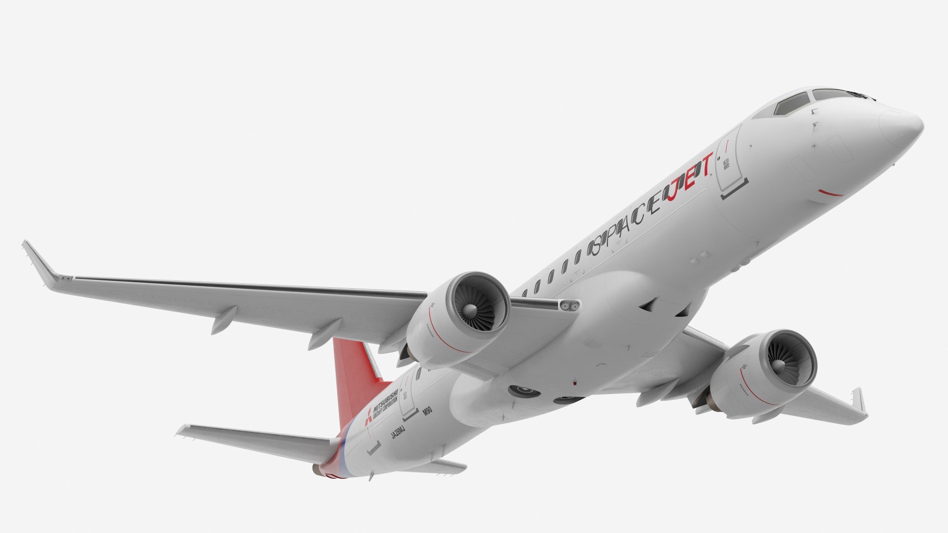 Mitsubishi SpaceJet M90 Retracted Landing Gear 3D model preview