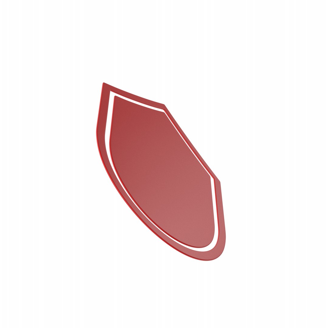 3D Shield Ribbon Label Model - TurboSquid 2283011