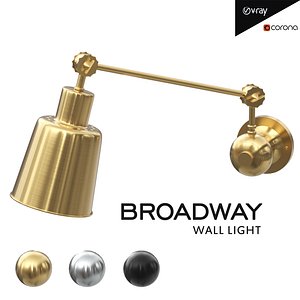 Broadway Wall Light 3D