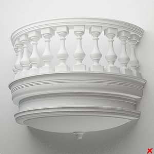 3d model balcony