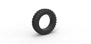 Diecast offroad tire 27 Scale 1 to 10 3D model